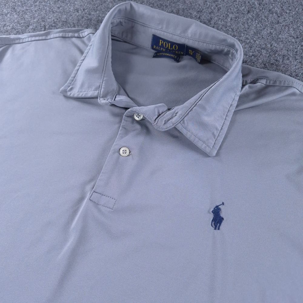 Polo Ralph Lauren Performance Mens XL Gray Short Sleeve Stretch Golf Polo Shirt